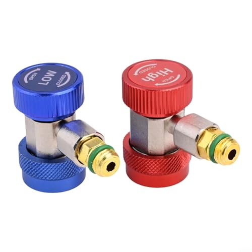 2 Stück für R134A Schnellanschluss-Adapter, perfekt geeignet für Auto-AC-Verteiler-Messgeräte und HVAC-Aufgaben 2 Stück für R134A Schnellanschluss-Adapter, perfekt geeignet für Auto-AC-Verteiler-Messgeräte und HVAC-Aufgaben von ARMYJY