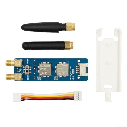 2-in-1-RF-Modul, CC1101 NRF24 für ESP32 IoT-Board mit Schalter-Antennen, Grove-Kabel für M5Stack StickC Plus Wireless-Projekte (mit Schale) von ARMYJY
