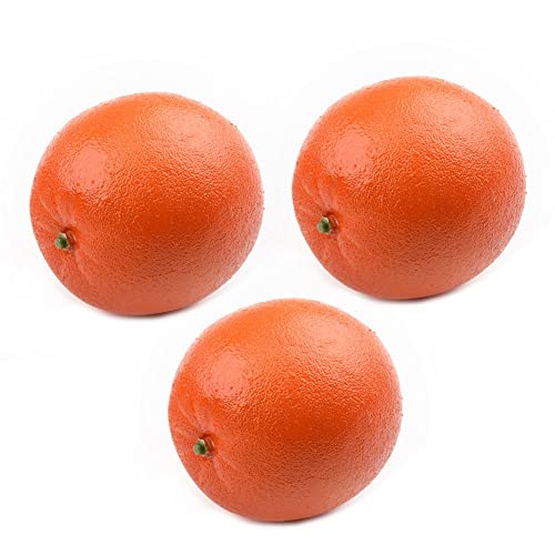 3 Stück künstliche lebensechte Simulation orange künstliche Früchte 8 cm für Zuhause Küche Party Dekoration von ARMYJY