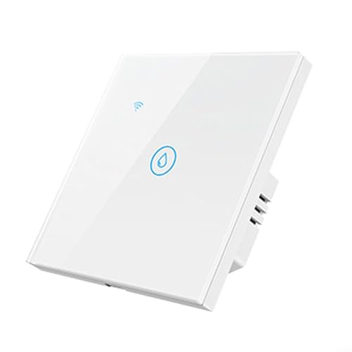 ARMYJY 40A Smart WiFi Warmwasserbereiter Schalter, Sprachsteuerung, Touch Wandschalter, Smart Life/Tuya APP Fernbedienung (weiß) von ARMYJY