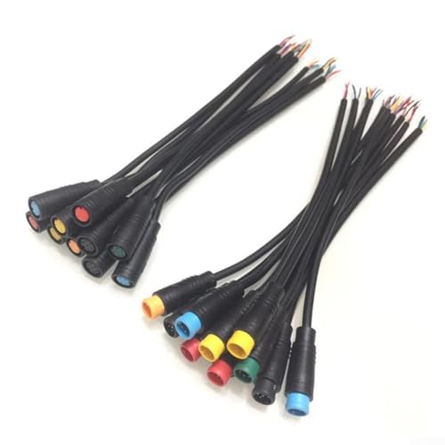 5 Paar M8 Elektrofahrrad Display-Kabel weiblich und männlich 6-poliger Gleichstromstecker, 2074894080 von ARMYJY