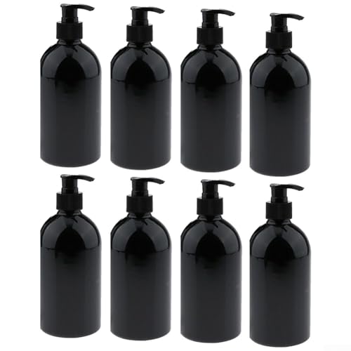 500 ml Seifenspender mit Pumpe, nachfüllbare Pumpflaschenspender für Badezimmer, Flüssigkeits-Handgeschirrspender, Flaschen Behälter (8 Stück) von ARMYJY