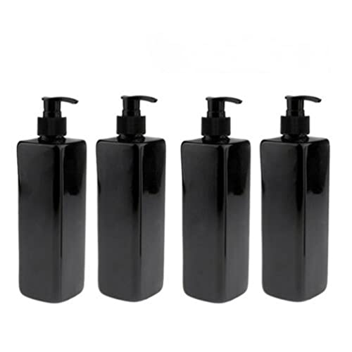 4 Stück Shampoo Flaschen Pumpspender 500 ml, Leere Kunststoff-Seifenspender-Flasche mit Pumpe für Badezimmer, Küche, Hotel von ARMYJY