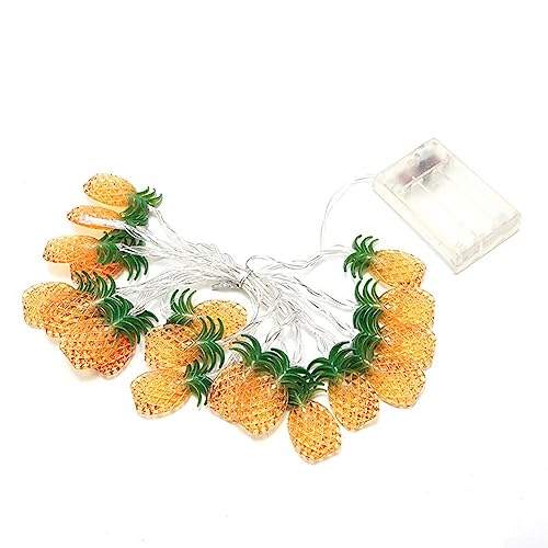 ARMYJY Ananas-Lichterkette, batteriebetrieben, silberfarben, 3 m, 20 LEDs, Timer-Lichterkette für Schlafzimmer, Weihnachten, Party, Hochzeitsdekoration von ARMYJY