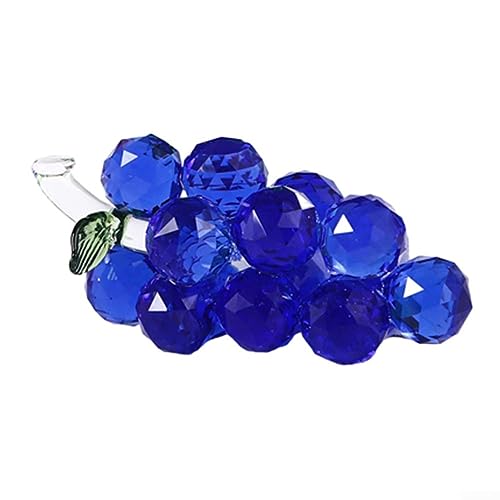 ARMYJY Kristall-Traubenfigur, Glas, Früchte, Sammlerstücke, Tischdekoration, Dekoration mit Geschenkbox (blau) von ARMYJY