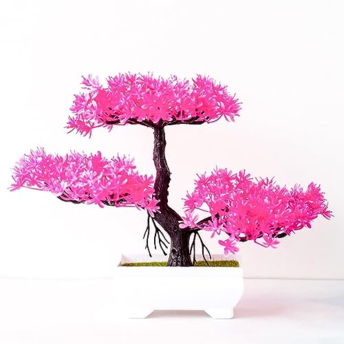 ARMYJY Künstliche Pflanzen Kunststoff Bonsai Simulation Baum Gefälschte Blume Für Büro/Zuhause/Dekor, Rosa von ARMYJY