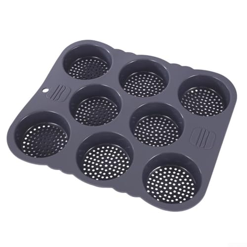 ARMYJY Silikonform für Hamburger, Brötchen, 8 Mulden, antihaftbeschichtet, für Ei, Muffin, Backform, Burger, Brotblech für Küche, Backen, Kuchen, Kuchen, Pudding von ARMYJY