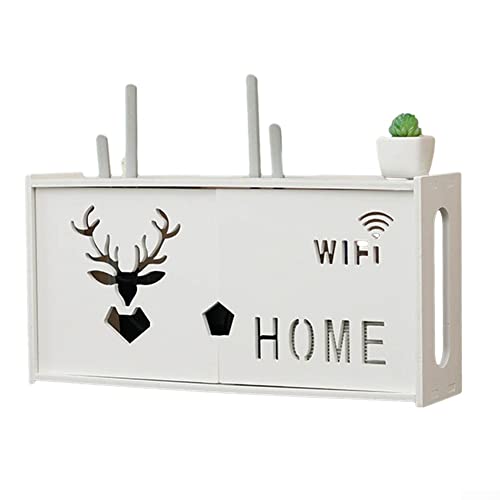 ARMYJY WiFi-Aufbewahrungsbox, Wandmontage, schwimmendes WLAN-Router-Rack, Wandbehang, Regalhalterung, Wanddekoration, Stil A von ARMYJY