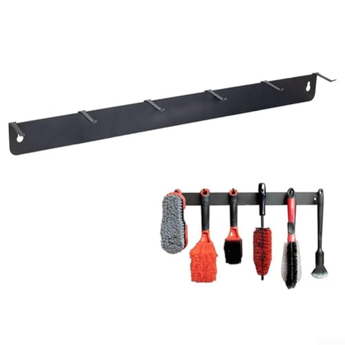 Bürstenhalter, Wandmontage, Edelstahl, 6 Haken, Bürstenorganizer, schnelles Herausnehmen für Garage, Werkzeugaufbewahrung von ARMYJY