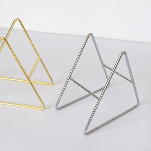 Dreieckiger Eisen-Untersetzer, Ständer für die Organisation von Getränke-Untersetzern, geeignet für quadratische oder runde Untersetzer in Küche oder Esszimmer (Gold S) von ARMYJY