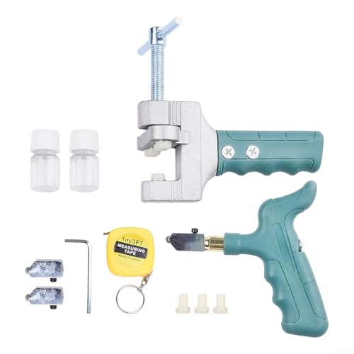 Für Fliesen Glasschneider Set zum professionellen Schneiden von Glas, für Fliesen und Spiegel, ergonomischer Griff für besseren Halt (10 Stück) von ARMYJY