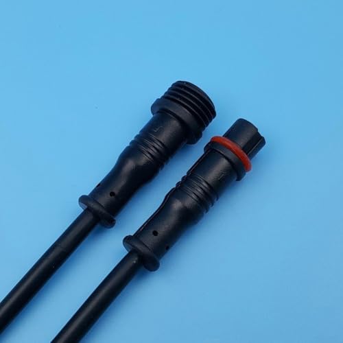 Get Connected IP65 wasserdichtes LED-Stecker- und Buchsen-Kabelstecker-Set mit fünf zuverlässigen Paaren (schwarz - 2-polig) von ARMYJY