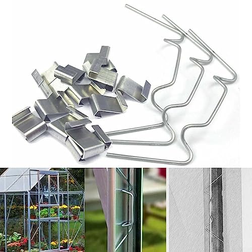Gewächshaus-Glas-Clips, geeignet für 3 mm oder 4 mm Glas, stark und (50 x Z-Clips) von ARMYJY