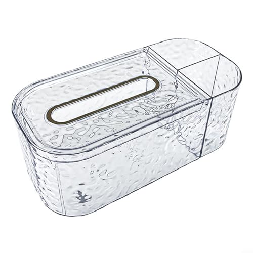 Glacier Taschentuchbox mit Fernbedienung, Organizer, Box, Zuhause, Serviettenhalter, Desktop, Taschentuchpapierhalter, Schreibtischaufbewahrung (transparent) von ARMYJY