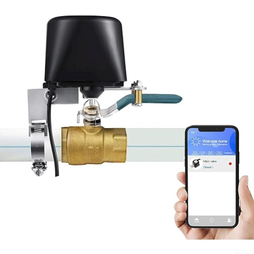 Intelligente WiFi-Ventilsteuerung für Gas und Wasser, für TUYA App kompatibel, Sprachsteuerung aktiviert, einfache Installation (EU) von ARMYJY
