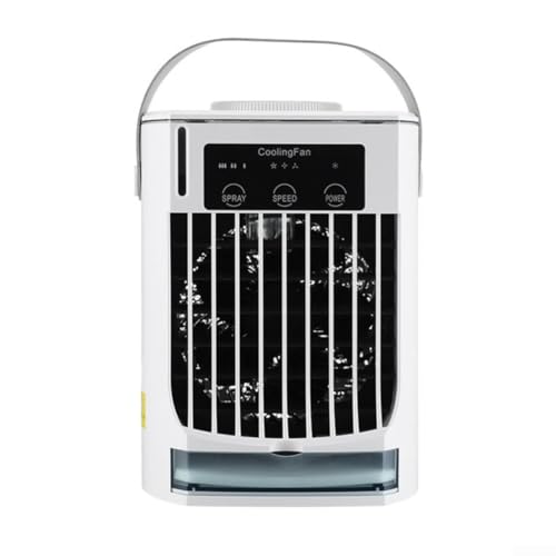 Kompakte persönliche Klimaanlage, 3-in-1 Desktop-Luftbefeuchter-Ventilator mit 3 einstellbaren Windgeschwindigkeiten, 500 ml Kapazität für den Innenbereich Kompakte persönliche Klimaanlage, 3-in-1 Desktop-Luftbefeuchter-Ventilator mit 3 einstellbaren Windgeschwindigkeiten, 500 ml Kapazität für den Innenbereich von ARMYJY