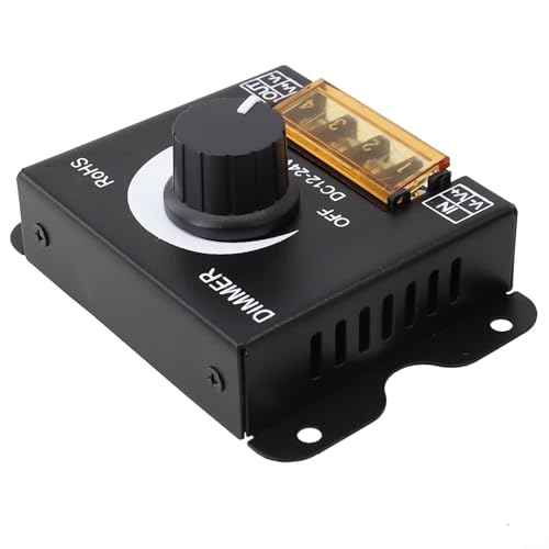 Kompakter Dimmknopf-Controller für DC-betriebene einfarbige LED-Streifen bis zu 30 A von ARMYJY