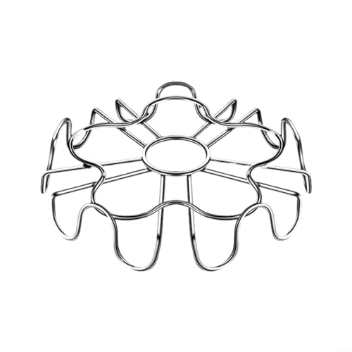 Lebensmittelechtes Dampfgarer-Gestell aus Edelstahl für Luftfritteusen, Suppentöpfe und Schnellkochtöpfe mit erhöhtem Design (Silber) von ARMYJY