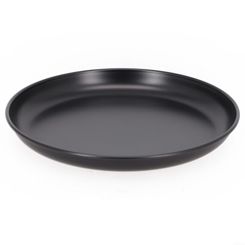 Non-Picknick-Teller aus 304 Edelstahl, perfekt für Outdoor-Aktivitäten (17,8 cm, schwarz) von ARMYJY