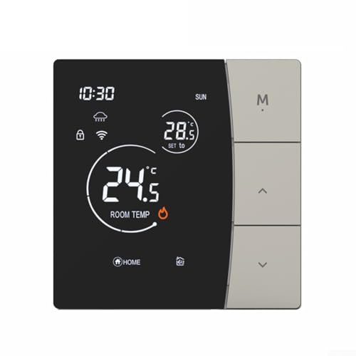 Programmierbares WiFi-Smart-Thermostat, digitales Bedienfeld für Heimheizung, Wasserkocher mit Fernbedienung (grau 3A-WIFI) von ARMYJY