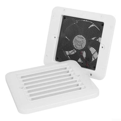 RV-Seitenventilator, wasserdicht, UV-beständig, 12 V, Abluftgitter mit Insektenschutz, 142 x 128 x 46 mm, kompaktes Wandmontage-Design von ARMYJY