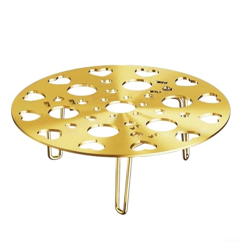 Robuster Edelstahl-Dampfgarer mit verstellbaren Beinen, zum Dämpfen einer Reihe von Lebensmitteln, leicht zu reinigen (21 cm Gold) von ARMYJY