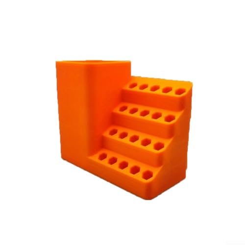 Schraubendreher-Bit-Organizer, 20/50 Löcher, gestufte Strukturbox mit tragbarem Griff, Behälter für 6,35 mm Sechskant-Bits, Werkstatt-Aufbewahrungskoffer (20 Löcher) von ARMYJY
