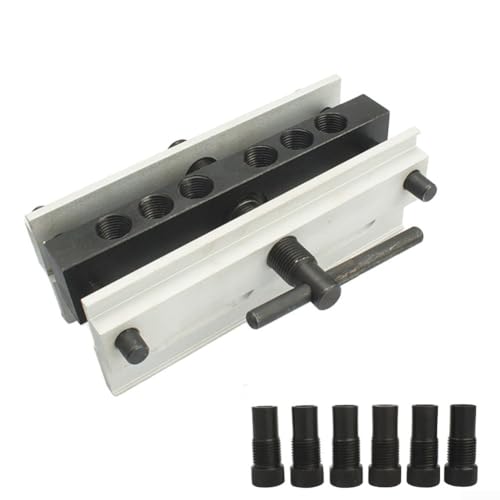 Selbstzentrierendes Dübelvorrichtungs-Set, Flugzeug-Aluminium-Legierung, Holzbearbeitungswerkzeug mit verstellbarem Zaun für Bohr- und Gelenkpositionen von ARMYJY