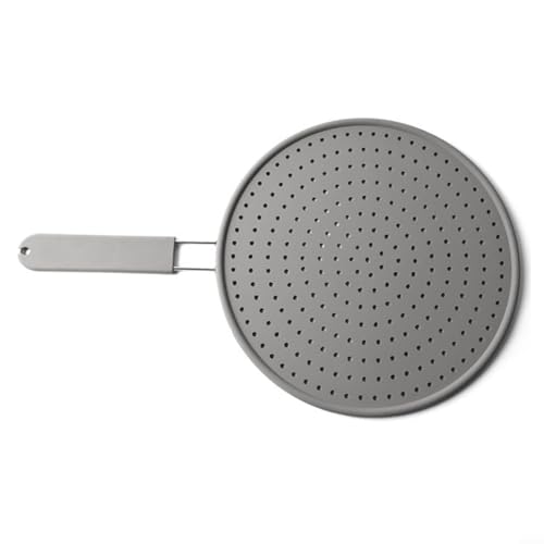 Spritzschutz Silikon Hitzebeständig mit Griffabdeckung Sieb Bratpfanne 28cm Durchmesser Spritzschutz Silikon Hitzebeständig mit Griffabdeckung Sieb Bratpfanne 28cm Durchmesser von ARMYJY