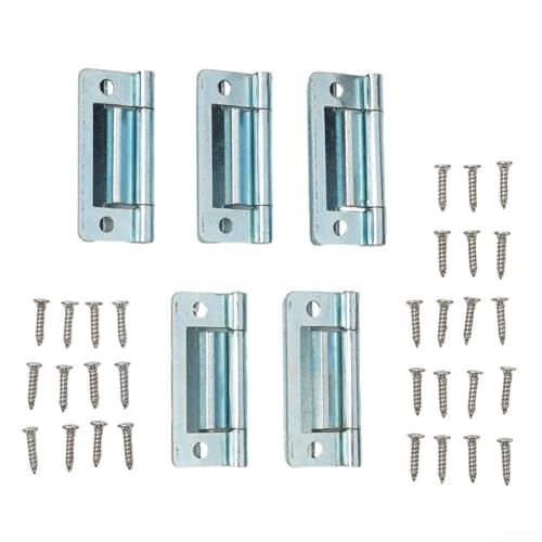 Unterputz-Scharniere für Camping und Zuhause, Stahl, gekröpfte Schrankscharniere, 2/5/10 Stück Sets (5 Stück) von ARMYJY