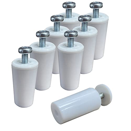 8 Rolladenstopper Weiß 40 mm für Rollladen aus PVC. Jeder Rolladen Stopper enthält alles Notwendige für die Montage, Unterlegscheiben und Schrauben. von ARNAIN