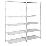 ARNO SPACE Anbauregal Arno 6 Grau 1.000 x 300 x 2.250 mm von ARNO SPACE