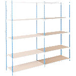 ARNO SPACE Anbauregal Arno - Workshop 5 Blau 1.000 x 300 x 2.000 mm von ARNO SPACE