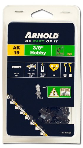 ARNOLD - Sägekette 3/8 Zoll Hobby, 1.3 mm, 62 Treibglieder, 45 cm Schwert; 1191-X1-0020 von ARNOLD
