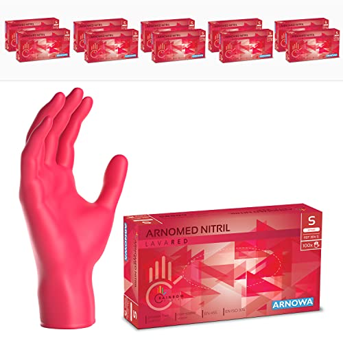 2000 Stück ARNOMED Einweghandschuhe Rot, Einmalhandschuhe S, Nitril Handschuhe Einweg, Nitrilhandschuhe puderfrei, Gummihandschuhe Einweg, Schutzhandschuhe, Handschuhe Nitril in XS, S, M, L, XL 2000 Stück ARNOMED Einweghandschuhe Rot, Einmalhandschuhe S, Nitril Handschuhe Einweg, Nitrilhandschuhe puderfrei, Gummihandschuhe Einweg, Schutzhandschuhe, Handschuhe Nitril in XS, S, M, L, XL von ARNOMED