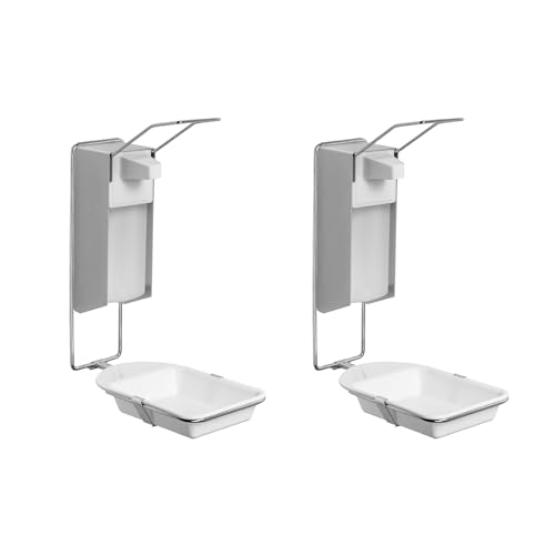 2x ARNOMED Desinfektionsspender mit Tropfschale, Aluminium Seifenspender für 1000ml, Seifenspender zur Wandbefestigung mit langem Armhebel, Eurospender für Desinfektionsmittel, Soap Dispenser, Spender 2x ARNOMED Desinfektionsspender mit Tropfschale, Aluminium Seifenspender für 1000ml, Seifenspender zur Wandbefestigung mit langem Armhebel, Eurospender für Desinfektionsmittel, Soap Dispenser, Spender von ARNOMED