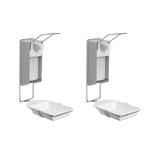 2x ARNOMED Desinfektionsspender mit Tropfschale, Aluminium Seifenspender für 500ml, Seifenspender zur Wandbefestigung mit langem Armhebel, Eurospender für Desinfektionsmittel, Soap Dispenser, Spender 2x ARNOMED Desinfektionsspender mit Tropfschale, Aluminium Seifenspender für 500ml, Seifenspender zur Wandbefestigung mit langem Armhebel, Eurospender für Desinfektionsmittel, Soap Dispenser, Spender von ARNOMED