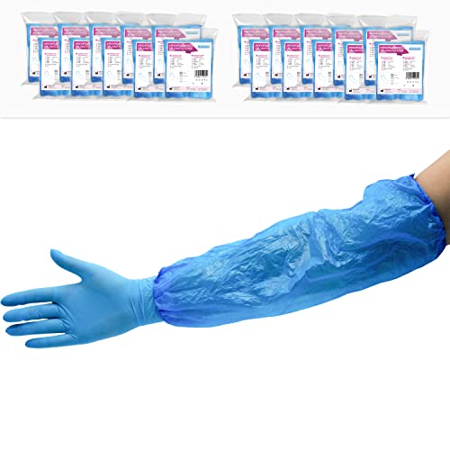 ARNOMED CPE Ärmelschoner Blau, 2000x Unterarmschutz mit Gummizug an beiden Öffnungen, 20 Beutel á 100 Stk Einweg Armstulpen für Damen/Herren, Einweg Armlinge, Armschoner gegen Schmutz für Malerbedarf ARNOMED CPE Ärmelschoner Blau, 2000x Unterarmschutz mit Gummizug an beiden Öffnungen, 20 Beutel á 100 Stk Einweg Armstulpen für Damen/Herren, Einweg Armlinge, Armschoner gegen Schmutz für Malerbedarf von ARNOMED