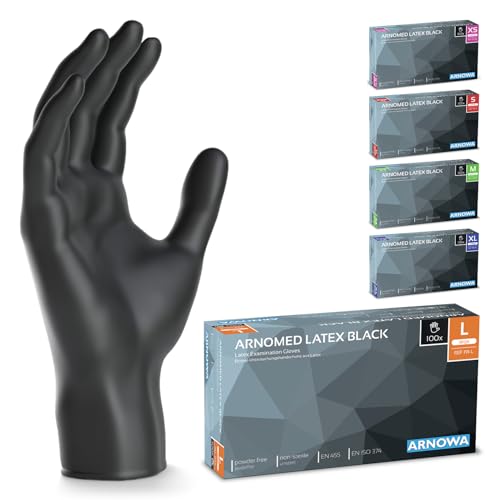 200x ARNOMED Einweghandschuhe L, Latexhandschuhe Schwarz (2x100 Stk) Einweghandschuhe puderfrei, Handschuhe Latex Einweg, Putzhandschuhe, Latex Handschuhe, Einmal-/Einweg-Handschuhe XS, S, M, L & XL 200x ARNOMED Einweghandschuhe L, Latexhandschuhe Schwarz (2x100 Stk) Einweghandschuhe puderfrei, Handschuhe Latex Einweg, Putzhandschuhe, Latex Handschuhe, Einmal-/Einweg-Handschuhe XS, S, M, L & XL von ARNOMED