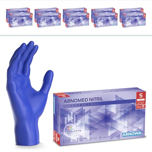 1000 Stück ARNOMED Einweghandschuhe Dunkelblau, Einmalhandschuhe S, Nitril Handschuhe Einweg, Nitrilhandschuhe puderfrei, Gummihandschuhe Einweg, Schutzhandschuhe, Handschuhe Nitril in S, M, L, XL 1000 Stück ARNOMED Einweghandschuhe Dunkelblau, Einmalhandschuhe S, Nitril Handschuhe Einweg, Nitrilhandschuhe puderfrei, Gummihandschuhe Einweg, Schutzhandschuhe, Handschuhe Nitril in S, M, L, XL von ARNOMED