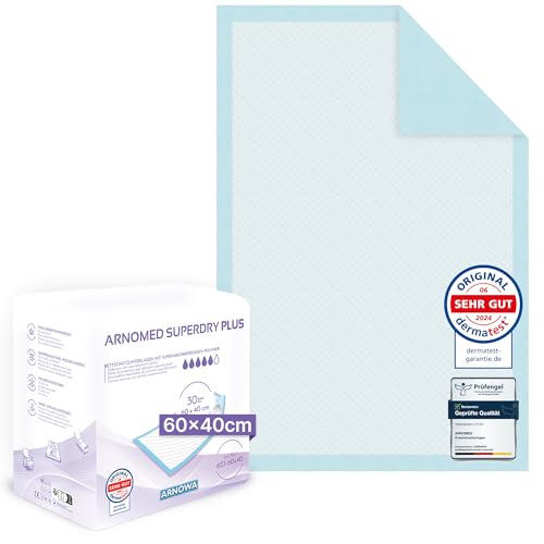ARNOMED Krankenunterlagen 60x40cm, 30x saugstarke Inkontinenzunterlagen Einweg, Wickelunterlage für Babys, 5-lagige Zellstoff Unterlagen fürs Bett bei z.B. Inkontinenz, Wickelunterlage Einweggebrauch ARNOMED Krankenunterlagen 60x40cm, 30x saugstarke Inkontinenzunterlagen Einweg, Wickelunterlage für Babys, 5-lagige Zellstoff Unterlagen fürs Bett bei z.B. Inkontinenz, Wickelunterlage Einweggebrauch von ARNOMED