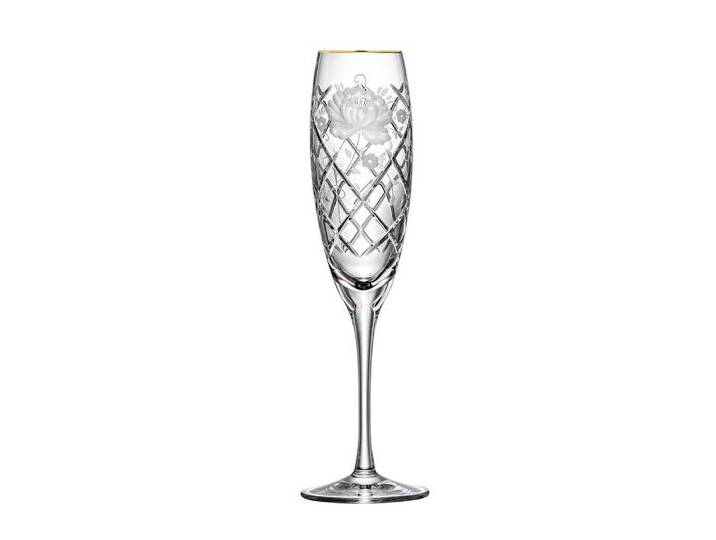 ARNSTADT KRISTALL Champagnerglas Champagnerglas Sunrose Gold (25cm) - Kristallglas mundgeblasen · von H von ARNSTADT-KRISTALL
