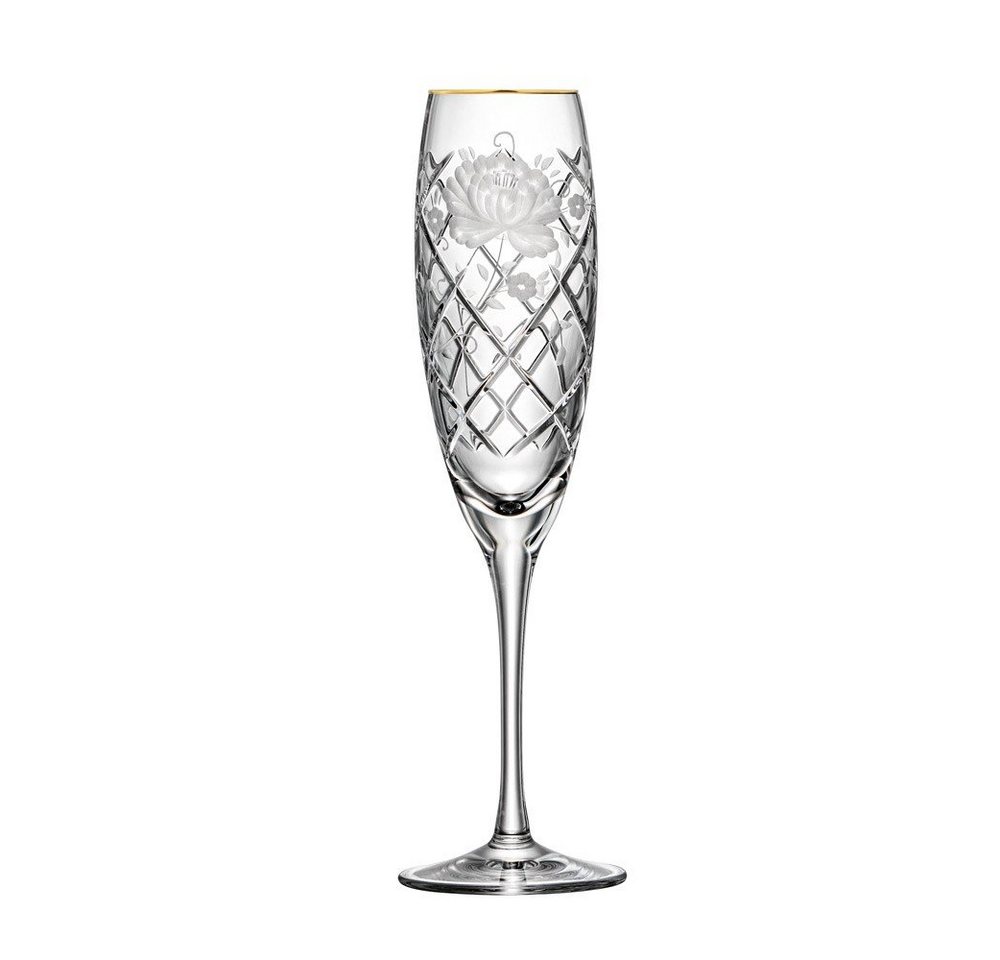 ARNSTADT KRISTALL Champagnerglas Champagnerglas Sunrose Gold (25cm) - Kristallglas mundgeblasen · von H von ARNSTADT KRISTALL