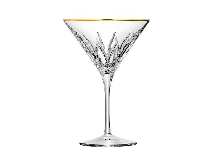 ARNSTADT KRISTALL Cocktailglas Cocktailglas London Gold (17,5 cm) - Kristallglas mundgeblasen · handg von ARNSTADT-KRISTALL