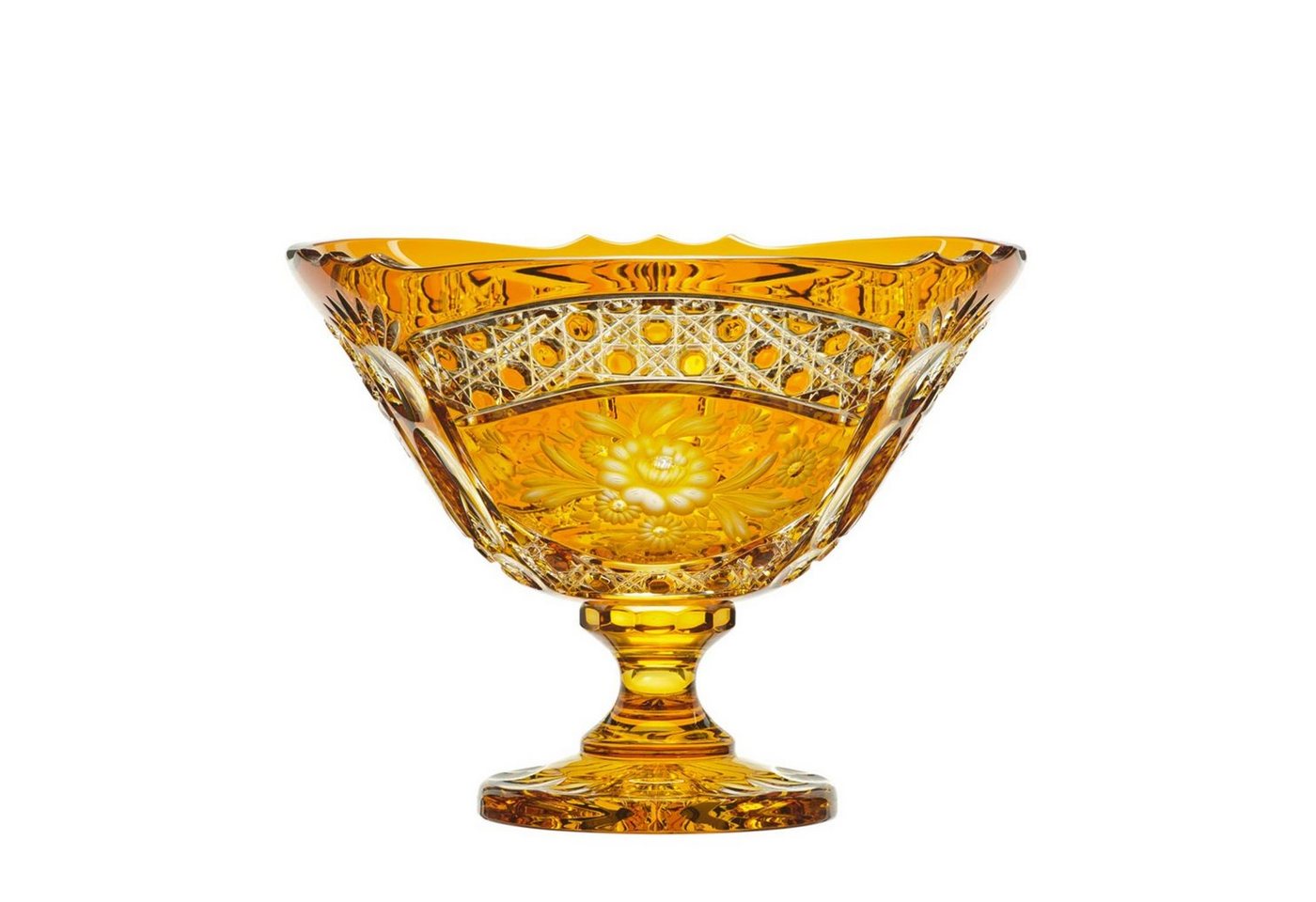 ARNSTADT KRISTALL Dekoschale Luxury amber (30 cm) Kristallglas mundgeblasen · von Hand geschliffen (1 St) von ARNSTADT KRISTALL