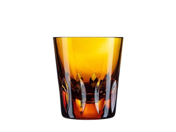 ARNSTADT KRISTALL Glas Trinkglas Becher Whiskyglas Ritz amber (9,5 cm) - Kristallglas mundge von ARNSTADT-KRISTALL