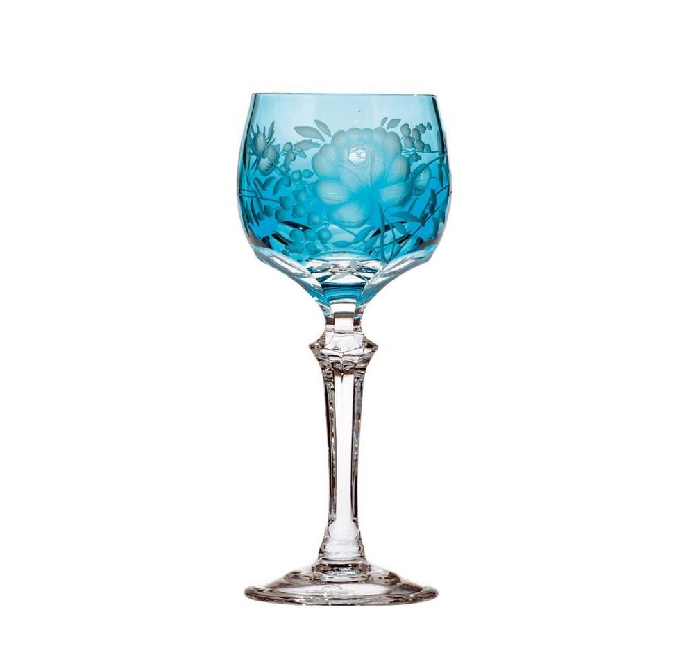 ARNSTADT KRISTALL Likörglas Kristall Primerose türkis (14,3 cm) Kristallglas mundgeblasen · von Ha von ARNSTADT KRISTALL