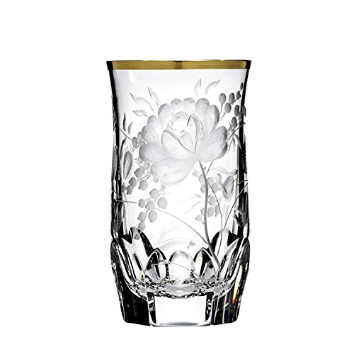 ARNSTADT KRISTALL Longdrinkglas Kristall Primerose Gold (12,7 cm) Kristallglas mundgeblasen · handgeschliffen · Handmade in Germany · inkl. 24 Karat Goldrand von ARNSTADT KRISTALL