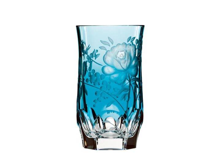 ARNSTADT KRISTALL Longdrinkglas Longdrinkglas Primerose azur (13 cm) - Kristallglas mundgeblasen · han von ARNSTADT-KRISTALL