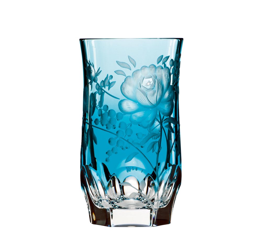 ARNSTADT KRISTALL Longdrinkglas Longdrinkglas Primerose azur (13 cm) - Kristallglas mundgeblasen · han von ARNSTADT KRISTALL